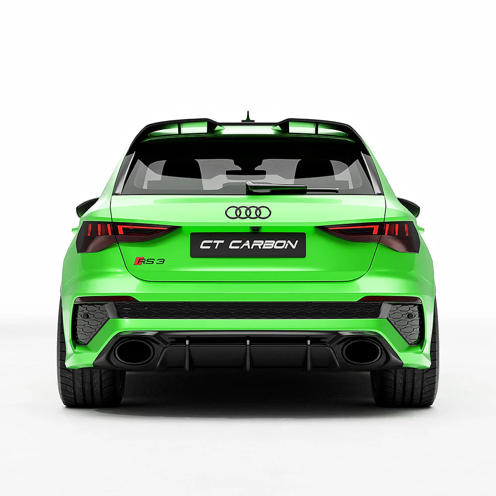 AUDI RS3 8Y 2022-2024 CARBON FIBRE REAR DIFFUSER - V2 - CT DESIGN - Image 4