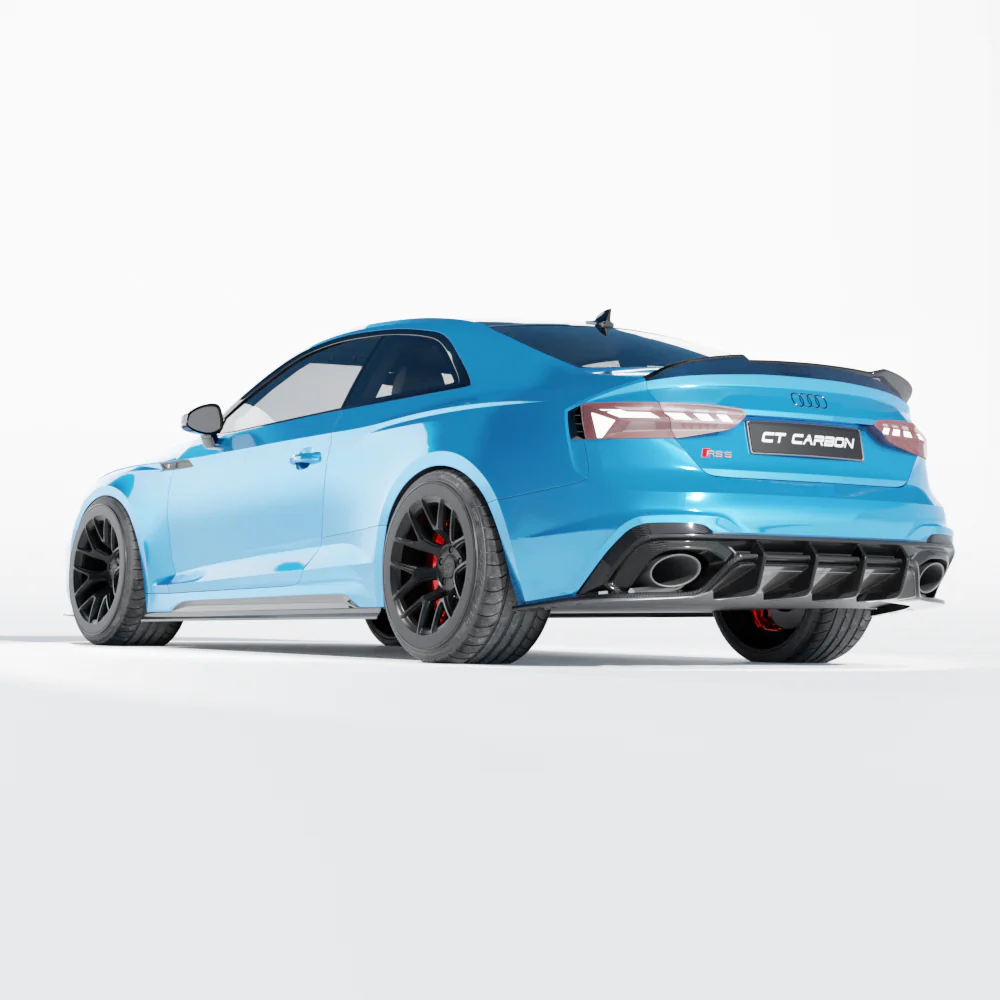 AUDI RS5 B9.5 COUPE 2020-2024 CARBON FIBRE SIDE SKIRTS - CT DESIGN - Image 5