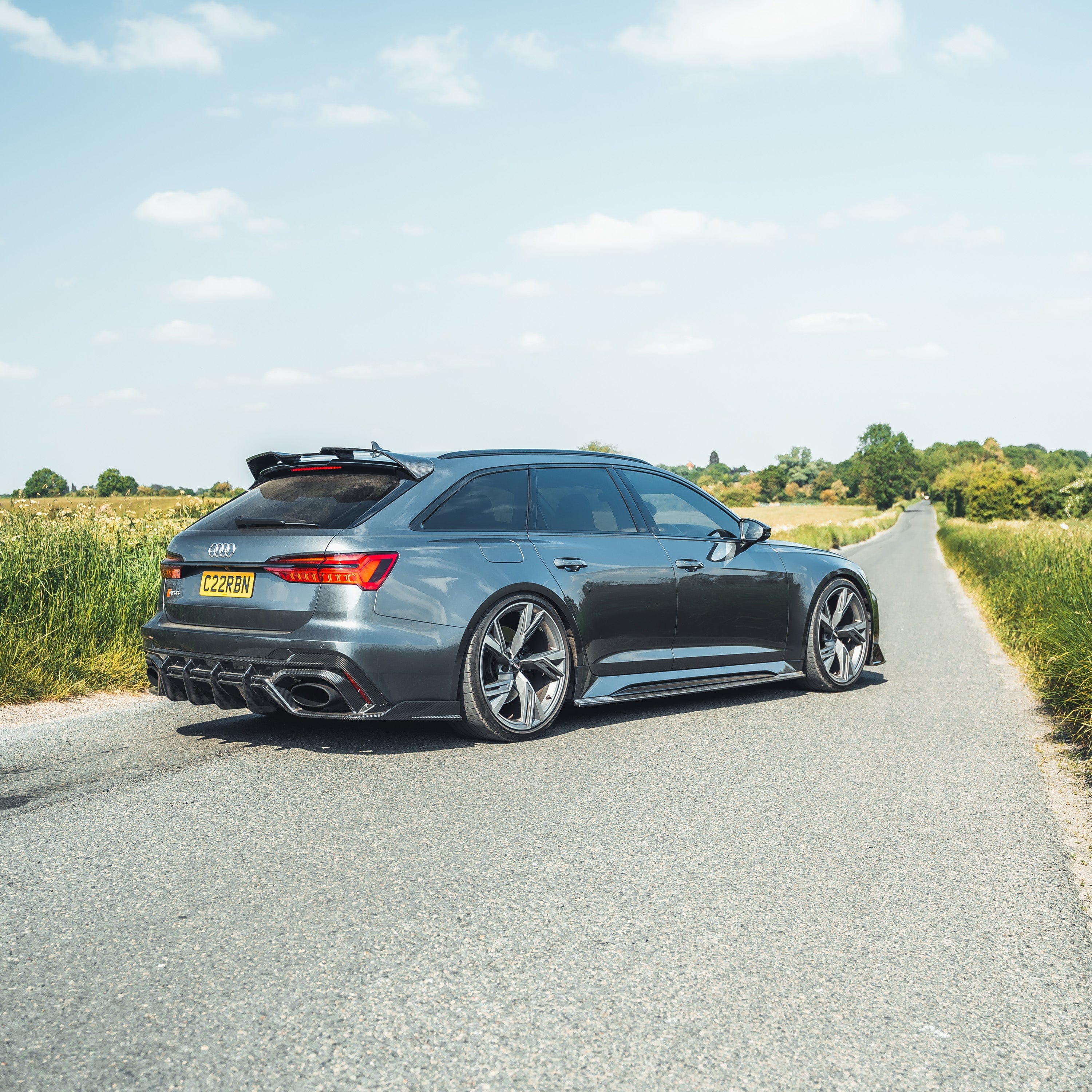 AUDI RS6/RS7 C8 AVANT 2019+ CARBON FIBRE SIDE SKIRTS - V1 - CT DESIGN - Image 3