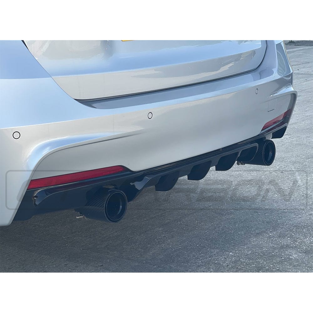 BMW 3 SERIES F30/F31 GLOSS BLACK DUAL EXHAUST DIFFUSER - V2 - Image 2