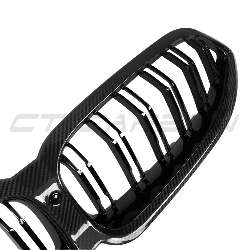 BMW 8 SERIES G14/G15/G16 LCI 2023+ CARBON FIBRE DOUBLE SLAT GRILLE - Image 9