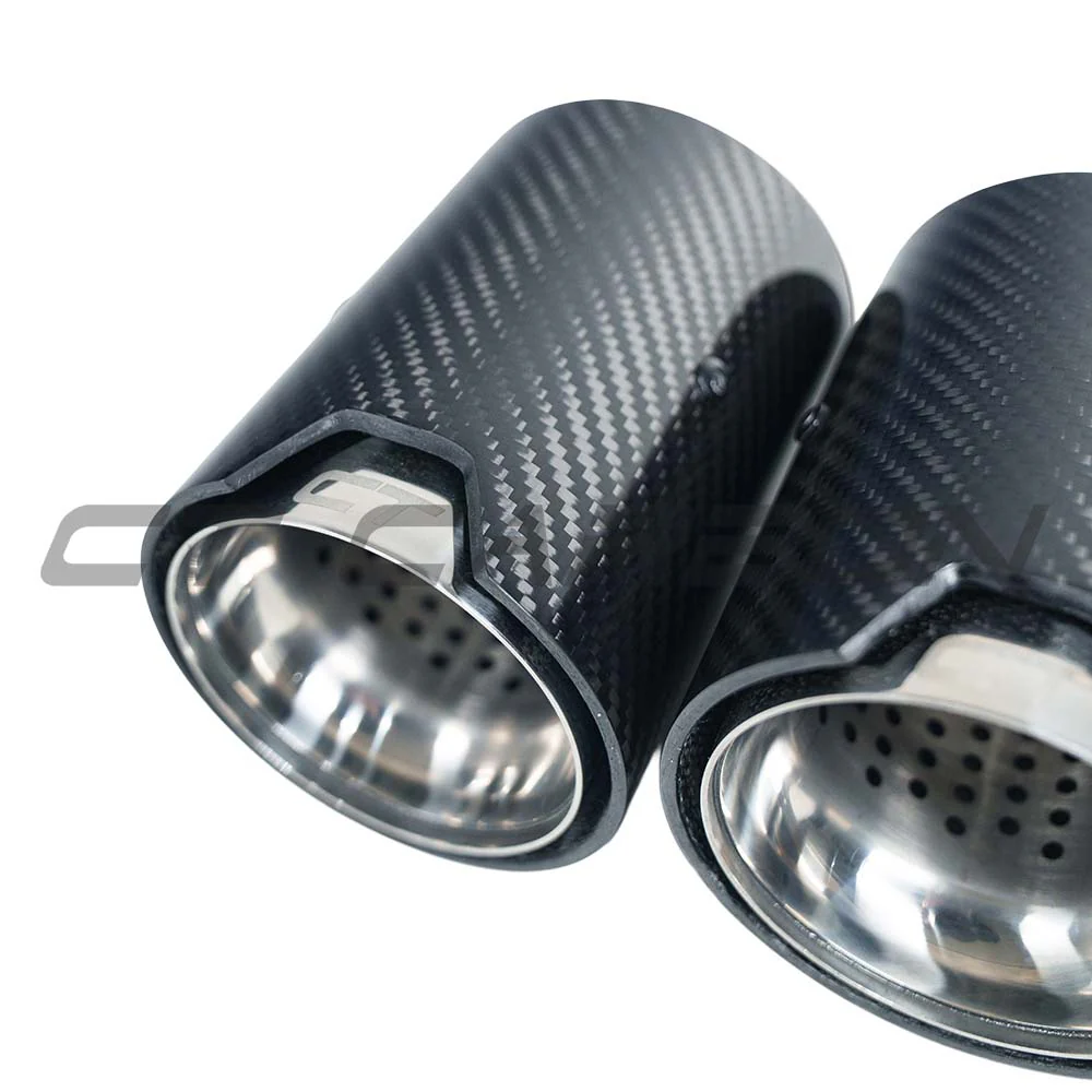 BMW CARBON EXHAUST TIPS 135i/140i/235i/240i/335i/340i/435i/440i - CHROME (SET OF 2) - Image 3