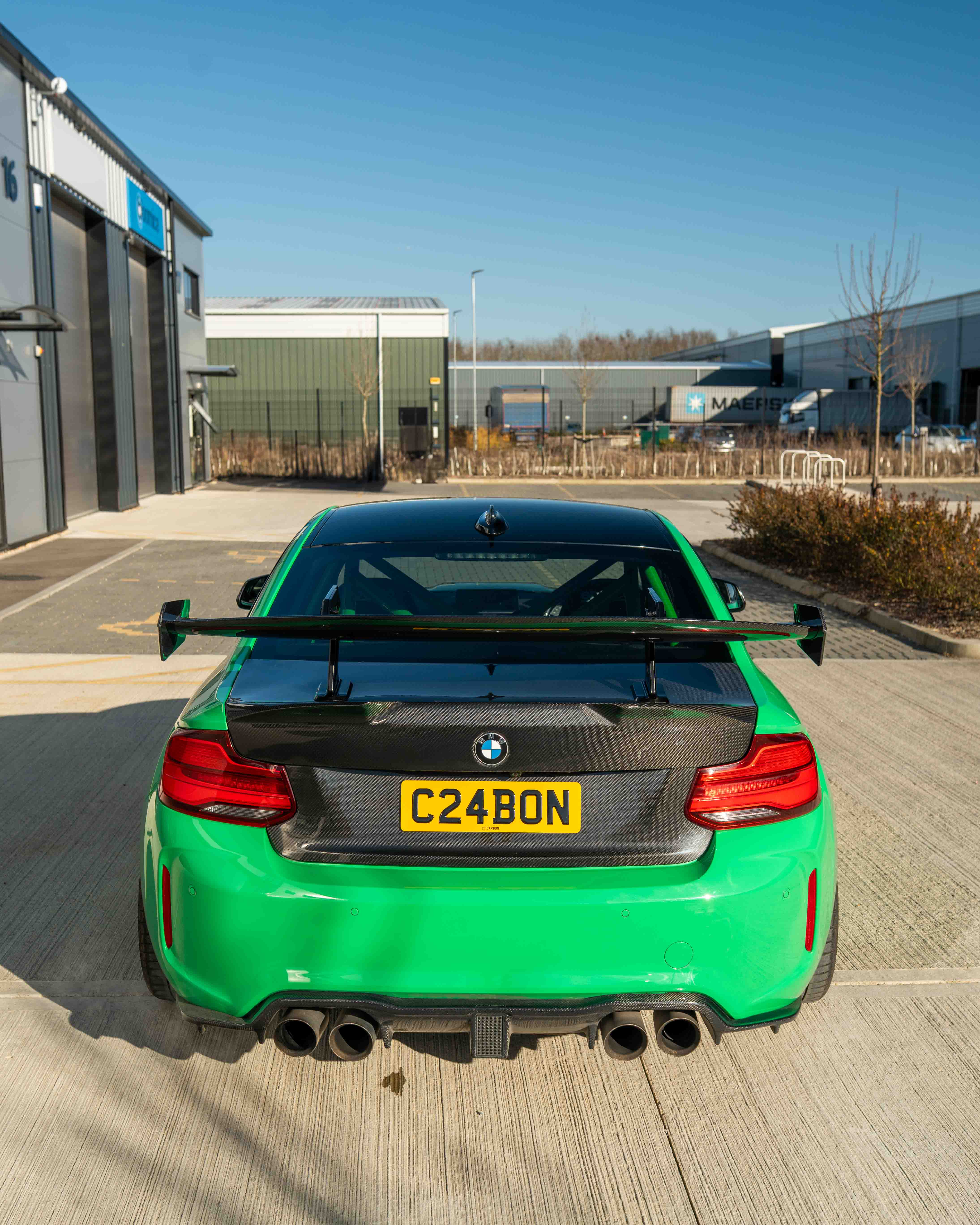 BMW F87 M2/M2C & F22 2 SERIES CARBON FIBRE SWAN NECK WING - V8 - CT DESIGN - Image 4