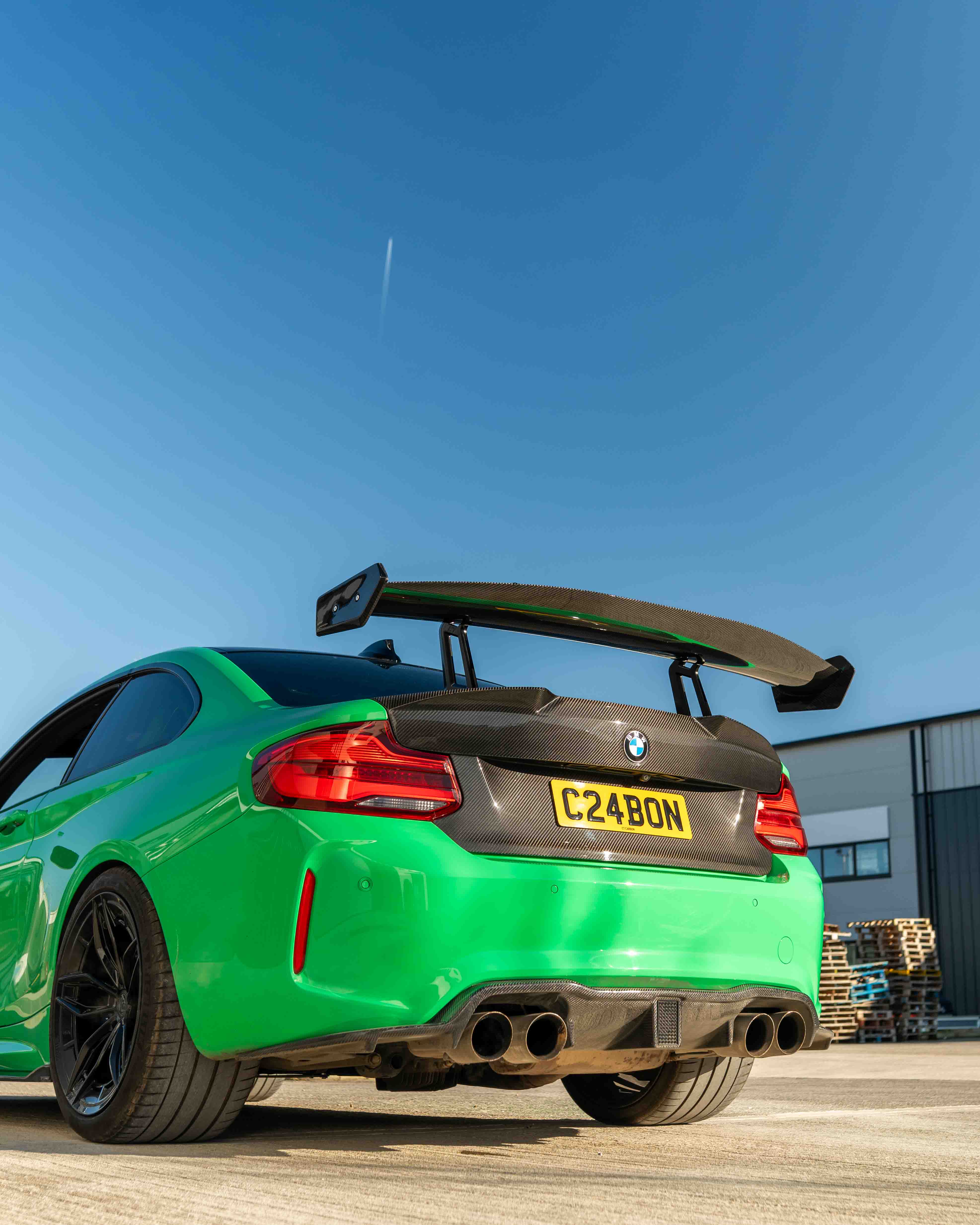 BMW F87 M2/M2C & F22 2 SERIES CARBON FIBRE SWAN NECK WING - V8 - CT DESIGN - Image 5