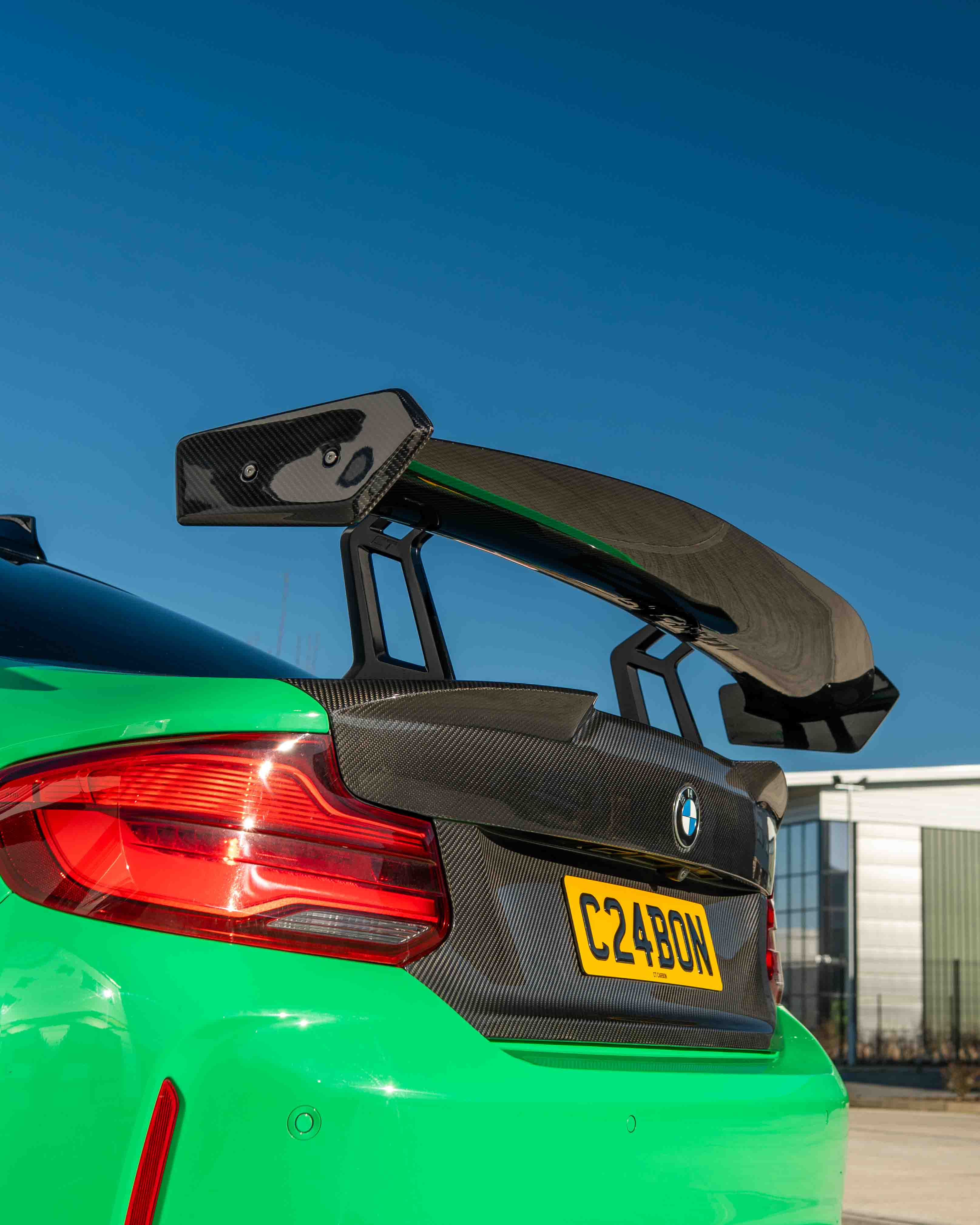 BMW F87 M2/M2C & F22 2 SERIES CARBON FIBRE SWAN NECK WING - V8 - CT DESIGN - Image 8