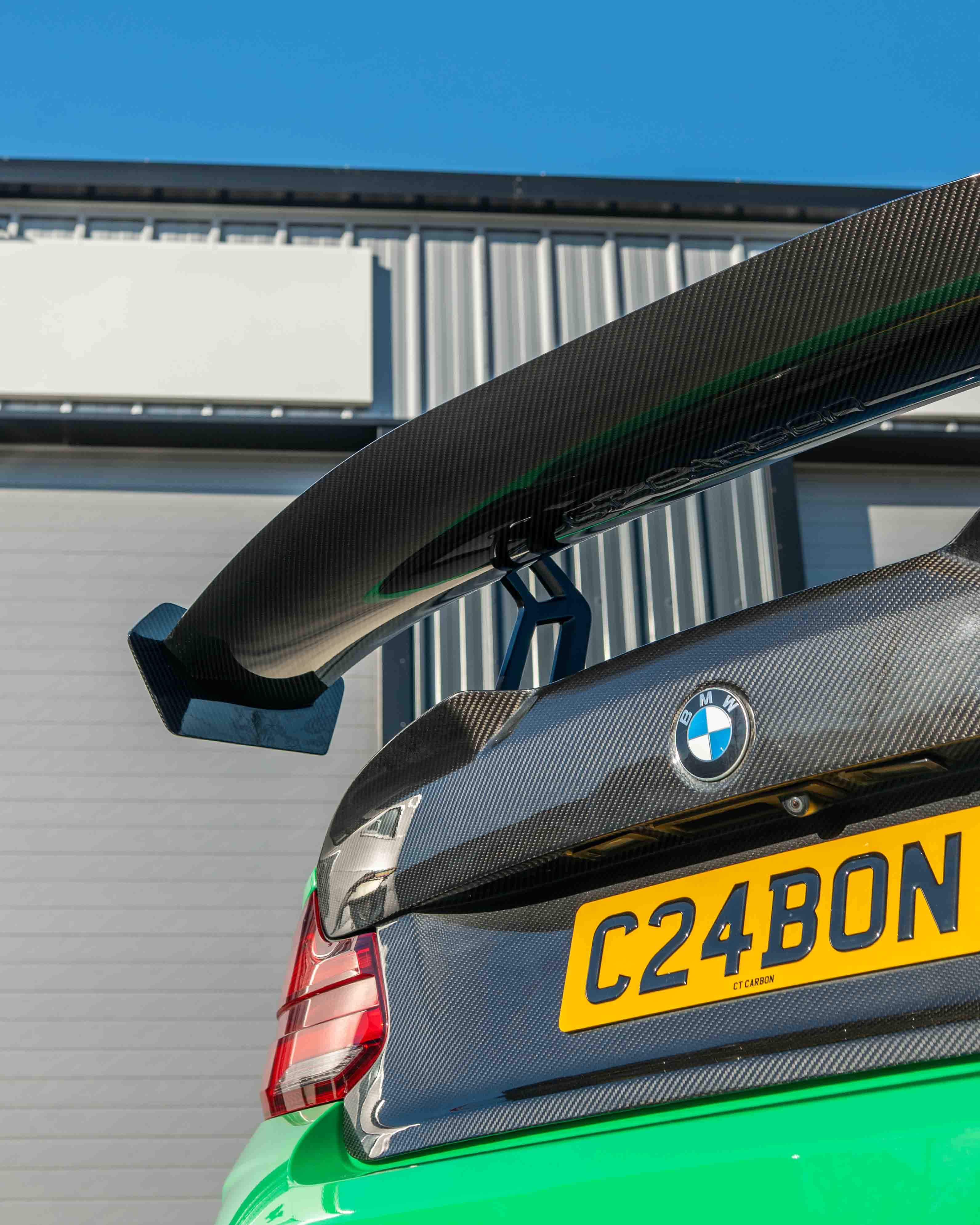 BMW F87 M2/M2C & F22 2 SERIES CARBON FIBRE SWAN NECK WING - V8 - CT DESIGN - Image 9