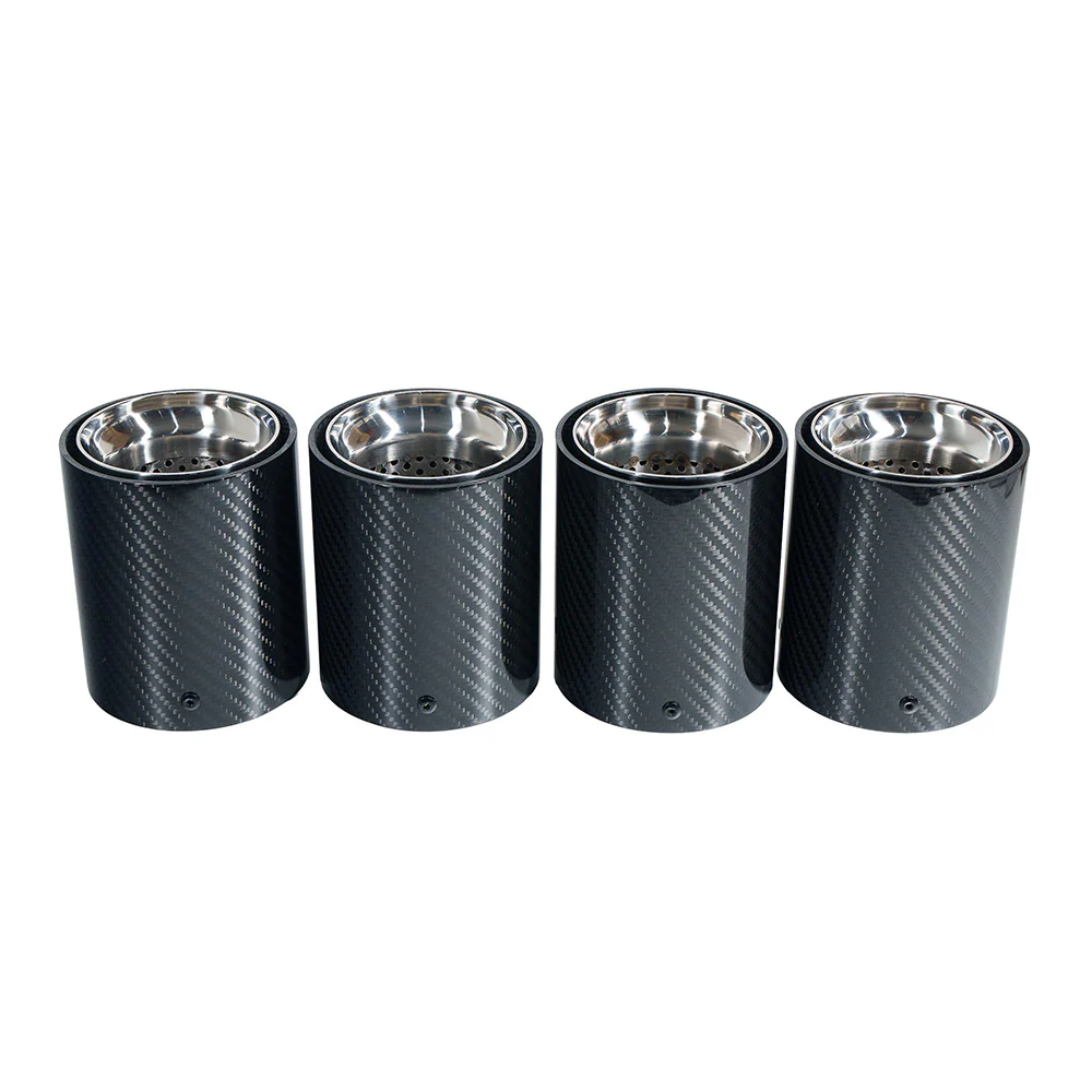 BMW F90/F92 M5/M8 CARBON FIBRE EXHAUST TIPS - CHROME x4 - Image 4