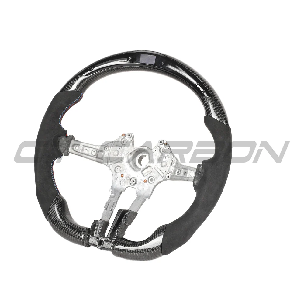 BMW FXX CARBON FIBRE / ALCANTARA / LED FLAT BOTTOM CUSTOM STEERING WHEEL - Image 8