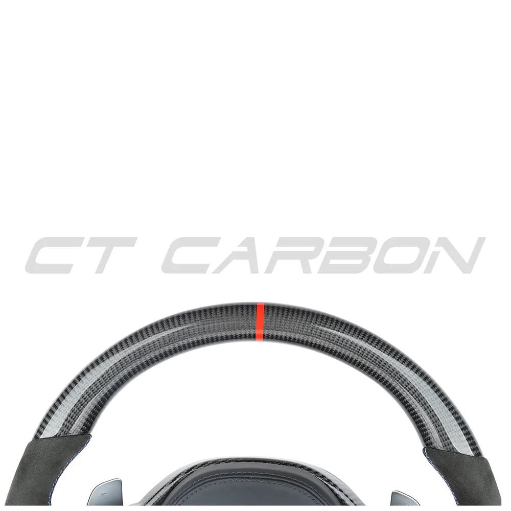 BMW GXX LCI CARBON FIBRE / ALCANTARA FLAT BOTTOM CUSTOM STEERING WHEEL - Image 6
