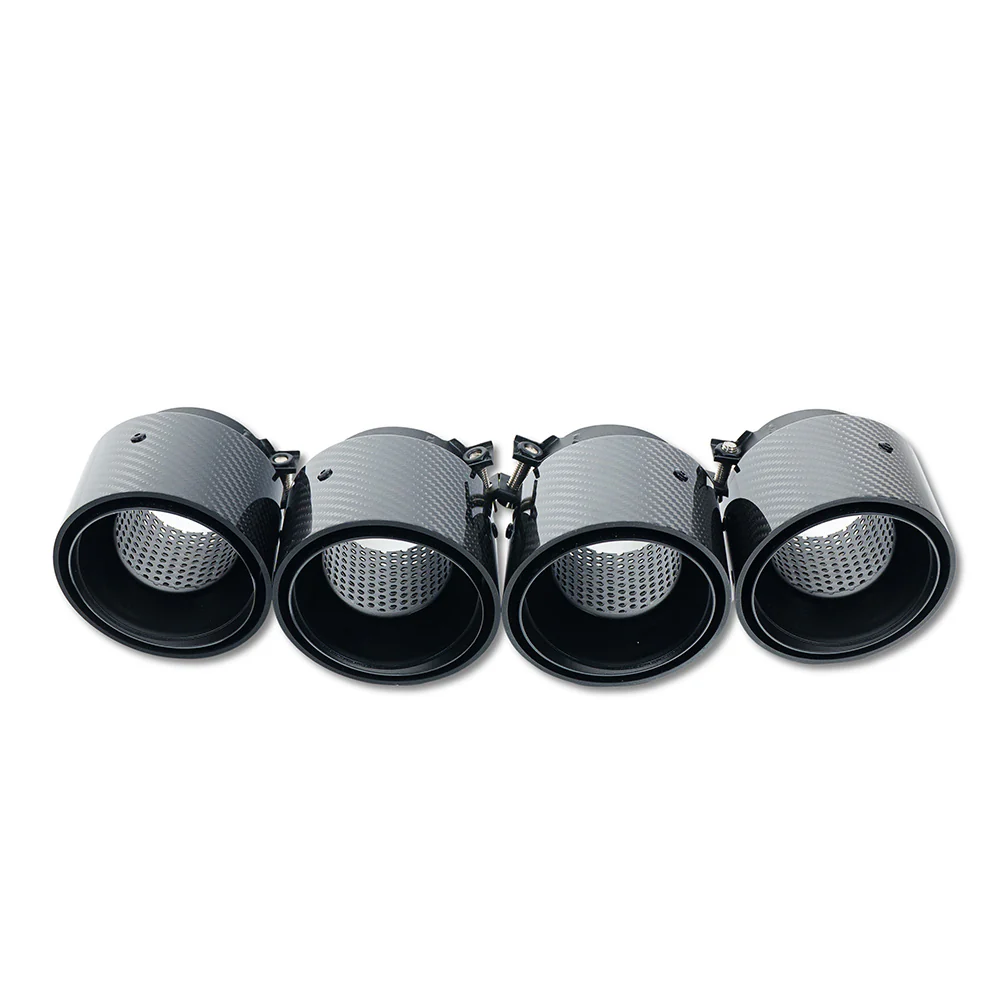 BMW M2, M3, M4 G87/G80/G81/G82/G83 CARBON EXHAUST TIPS - BLACK SLASH CUT (SET OF 4) - Image 5