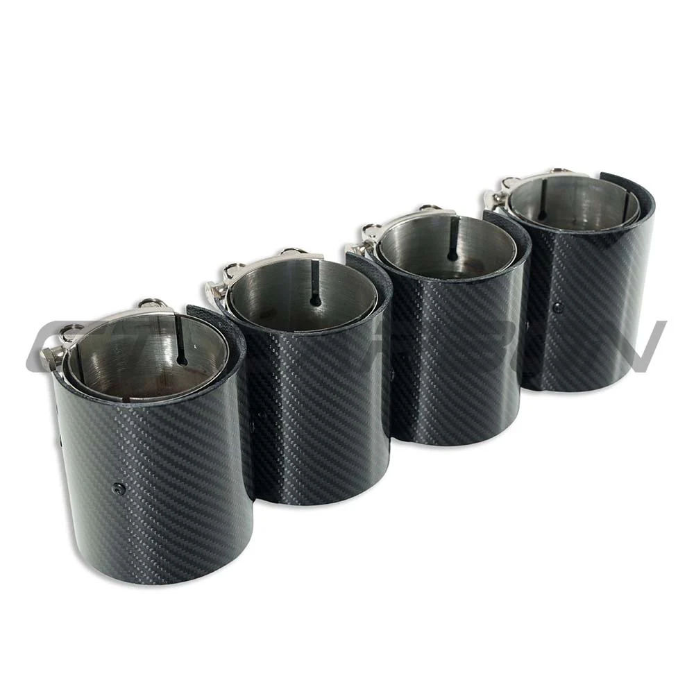 BMW M2, M3, M4 G87/G80/G81/G82/G83 CARBON EXHAUST TIPS - CHROME STRAIGHT CUT (SET OF 4) - Image 4