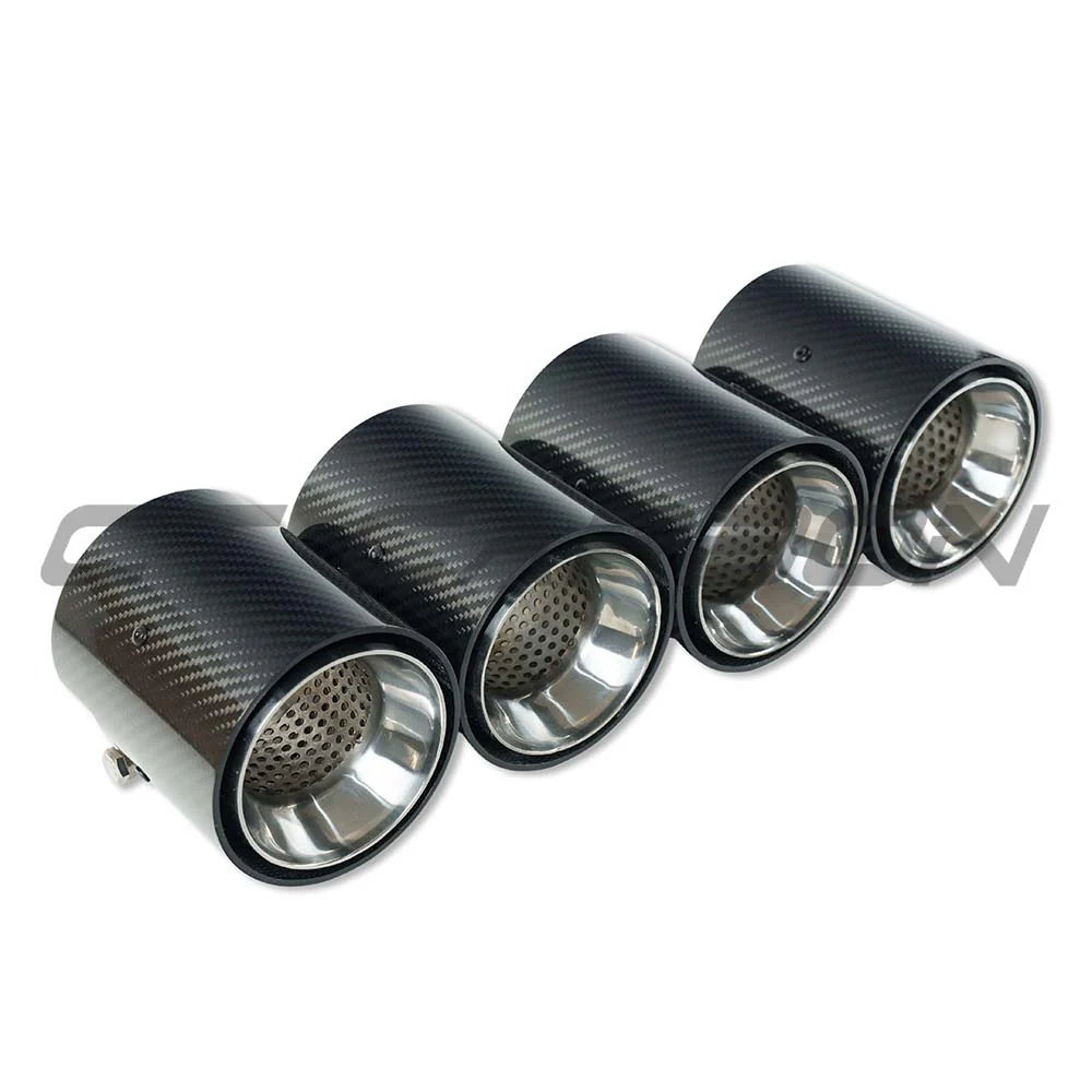 BMW M2, M3, M4 G87/G80/G81/G82/G83 CARBON EXHAUST TIPS - CHROME STRAIGHT CUT (SET OF 4) - Image 5