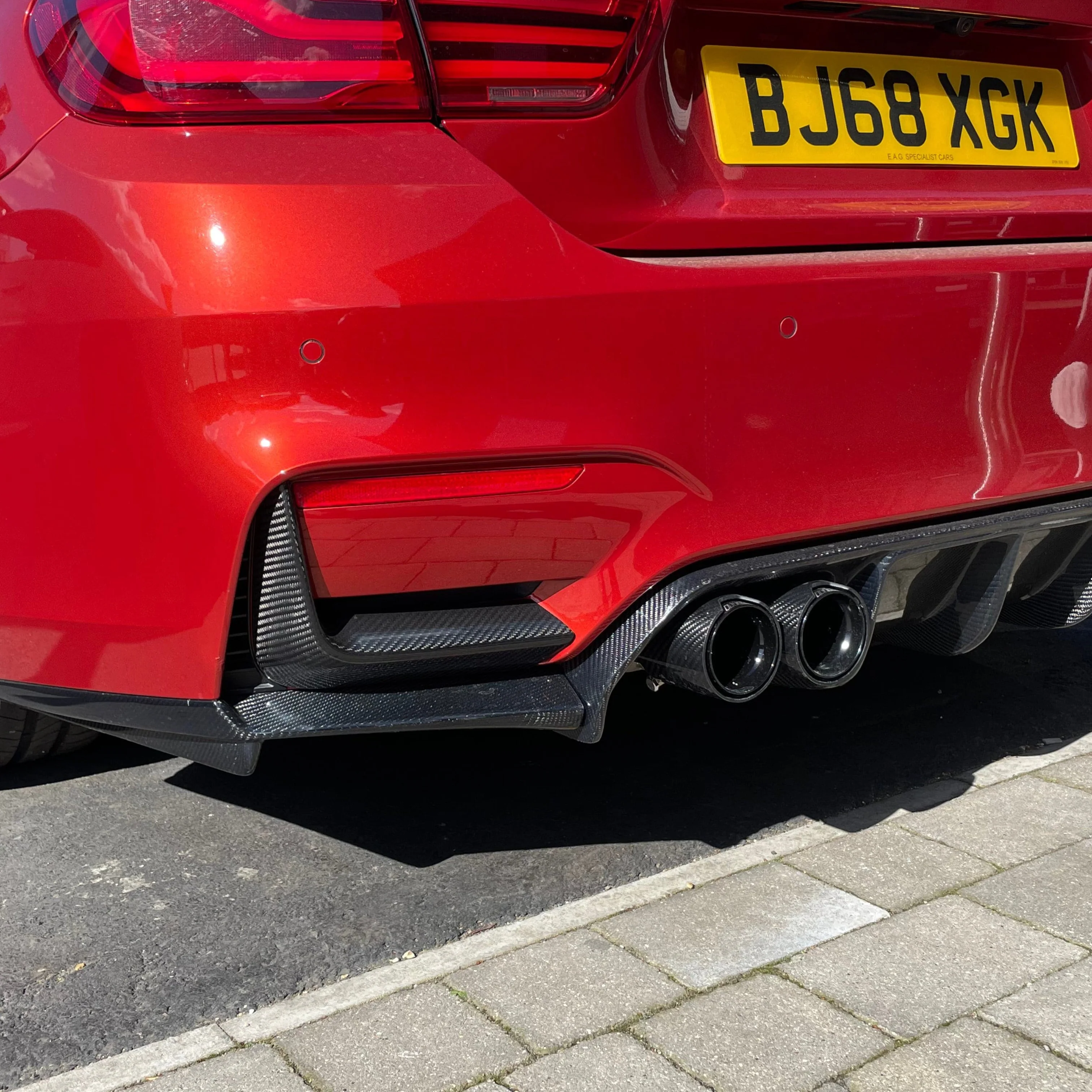 BMW M3 & M4 F80 F82 F83 REAR CARBON FIBRE BUMPER CANARDS - Image 3
