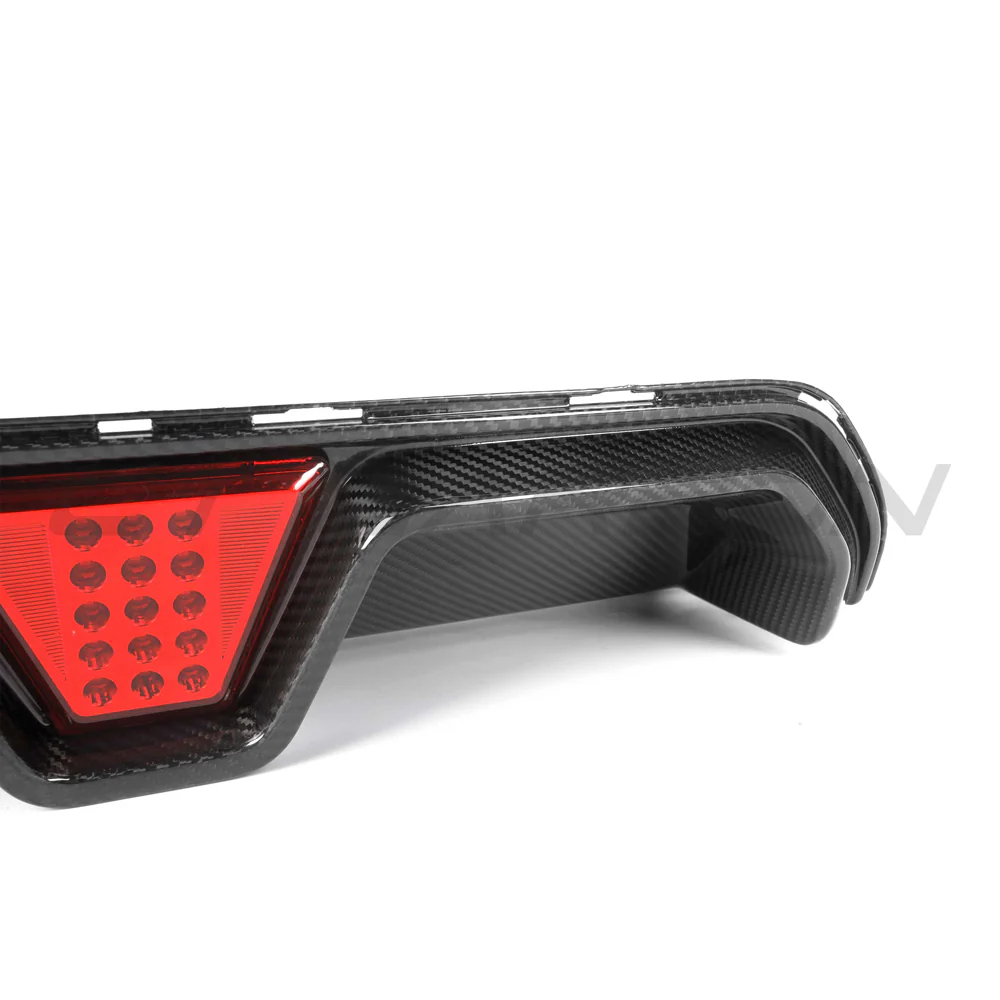 BMW M5 F90 2018-2024 PRE PREG CARBON FIBRE DIFFUSER WITH LED - V4 - Image 8