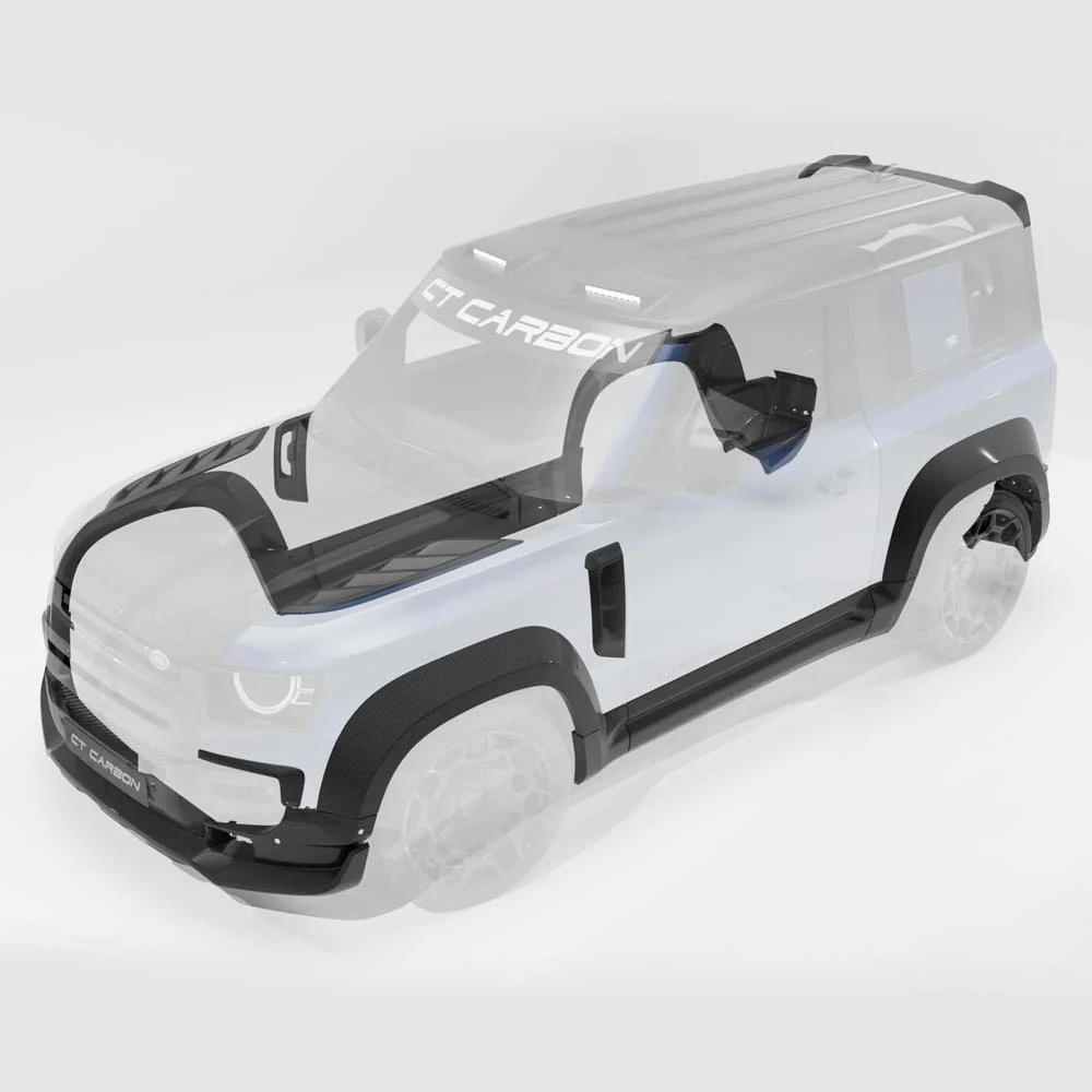 DEFENDER 90 L663 2020+ FULL CARBON FIBRE WIDE ARCH KIT - V2 - CT DESIGN - Image 2