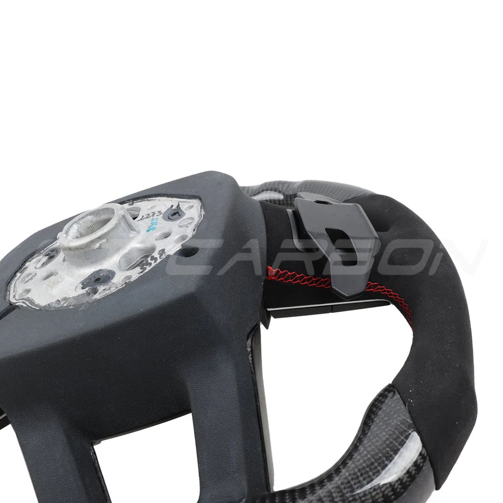 LAMBORGHINI HURACAN LEATHER / CARBON FIBRE LED FLAT BOTTOM CUSTOM STEERING WHEEL - Image 6