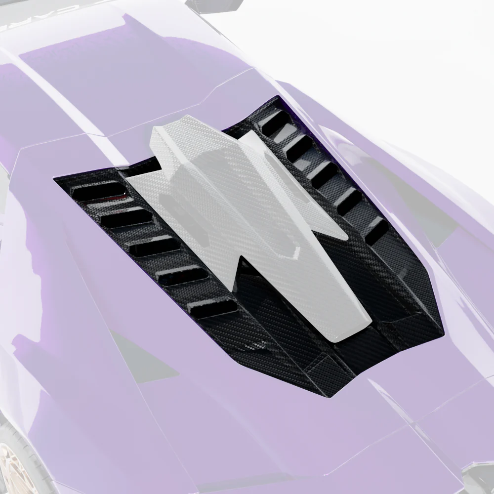 LAMBORGHINI REVUELTO MATTE CARBON FIBRE ENGINE COVER  - CT DESIGN
