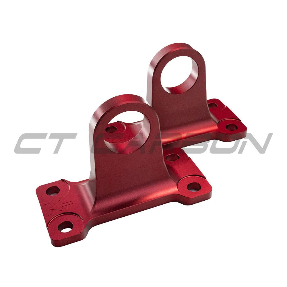 LAND ROVER DEFENDER L663 90/110/130 RED ALLUMINIUM TOW HOOKS - Image 4