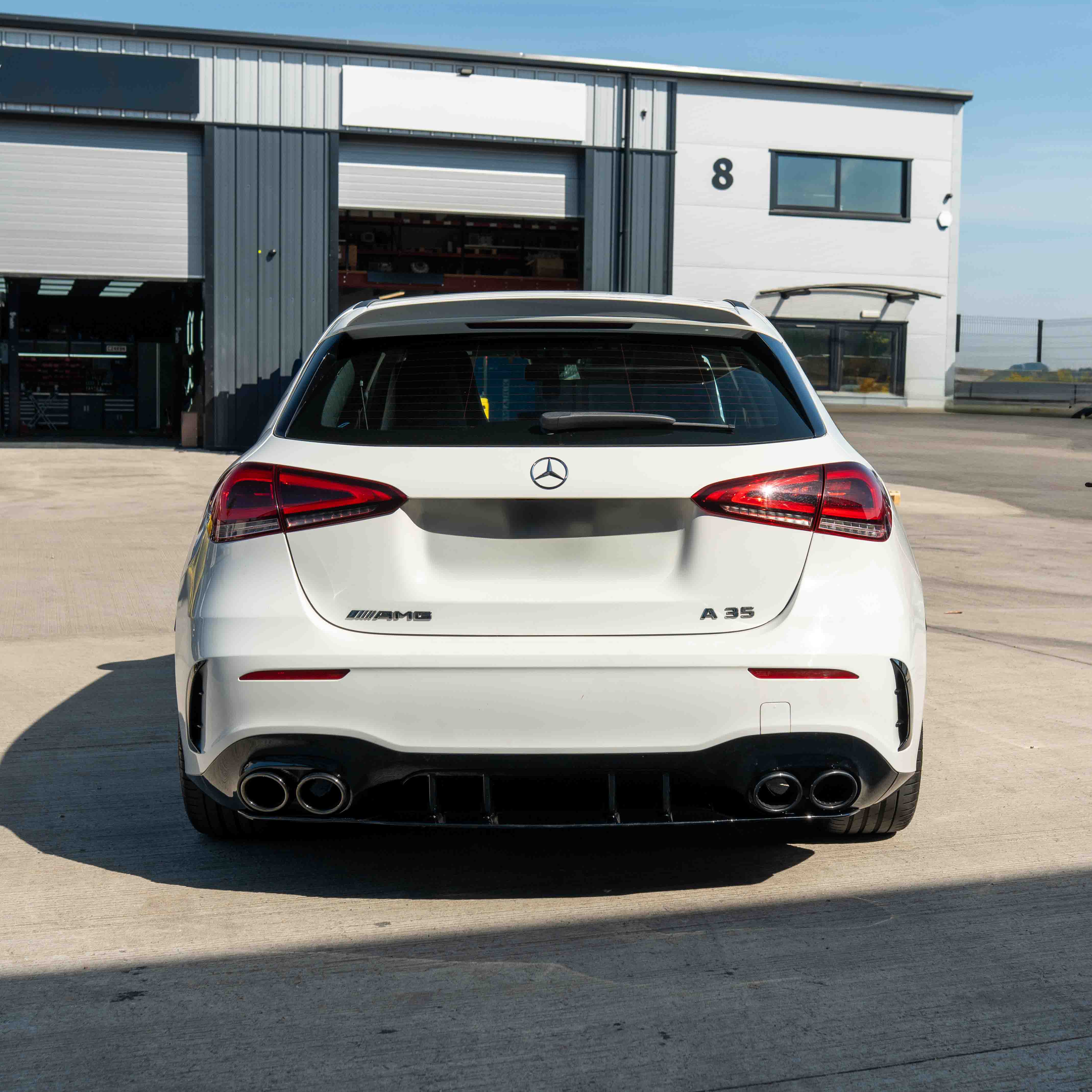 MERCEDES A-CLASS W177/V177 2018-CURRENT GLOSS BLACK QUAD TIP DIFFUSER - Image 5