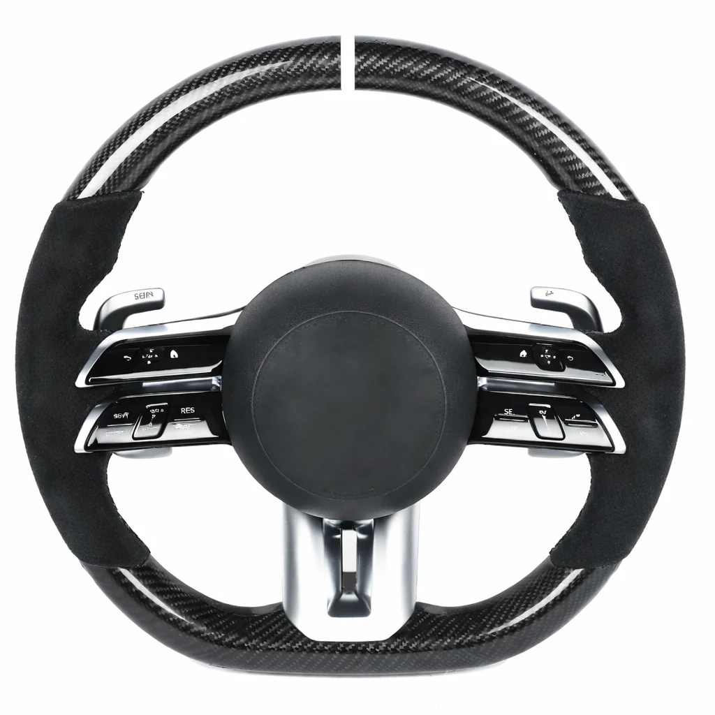 MERCEDES BENZ 2022+ AMG CARBON FIBRE / ALCANTARA CUSTOM STEERING WHEEL
