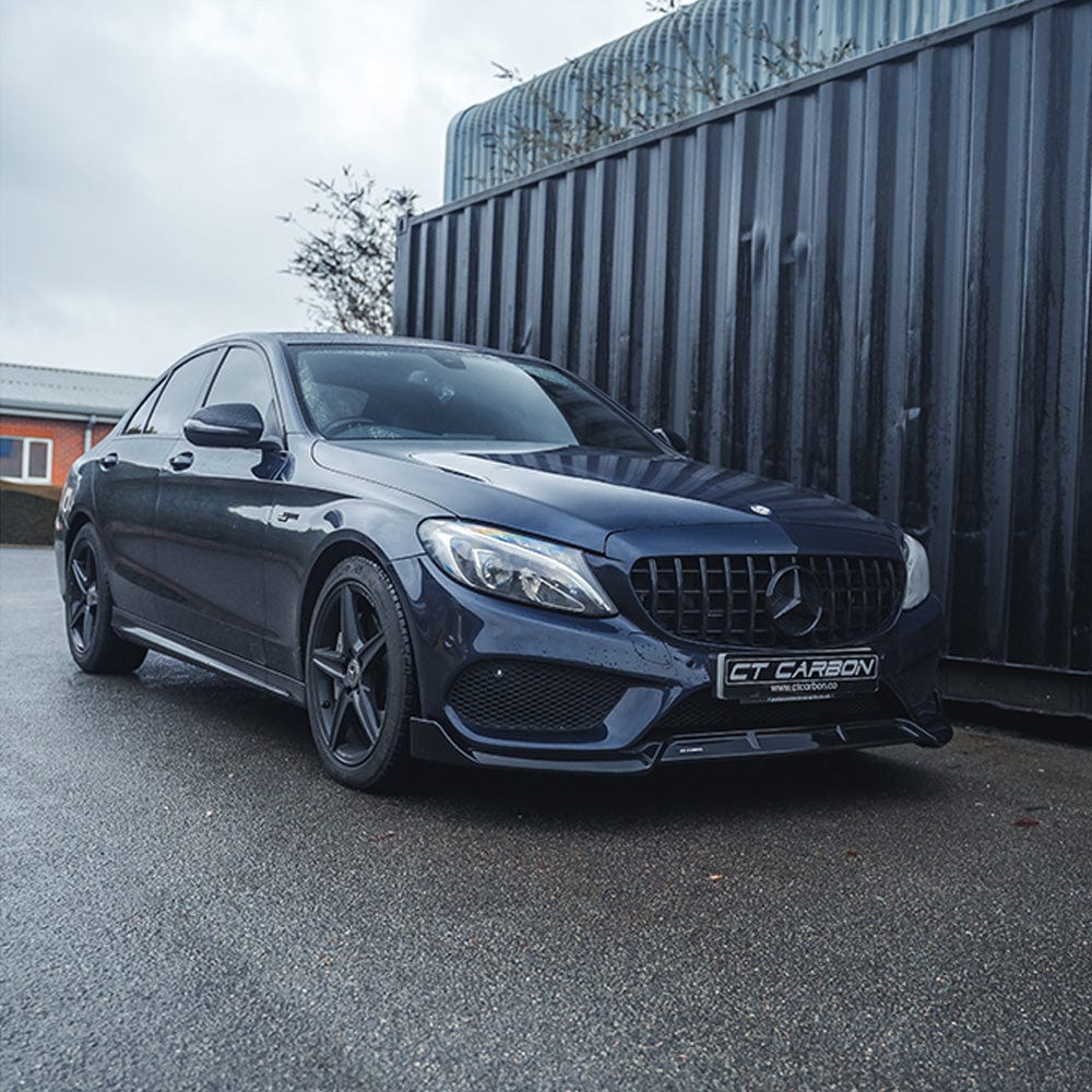 MERCEDES C43 & C CLASS W205 2014-2018 PRE-FACELIFT GLOSS BLACK SPLITTER - V1 - Image 4