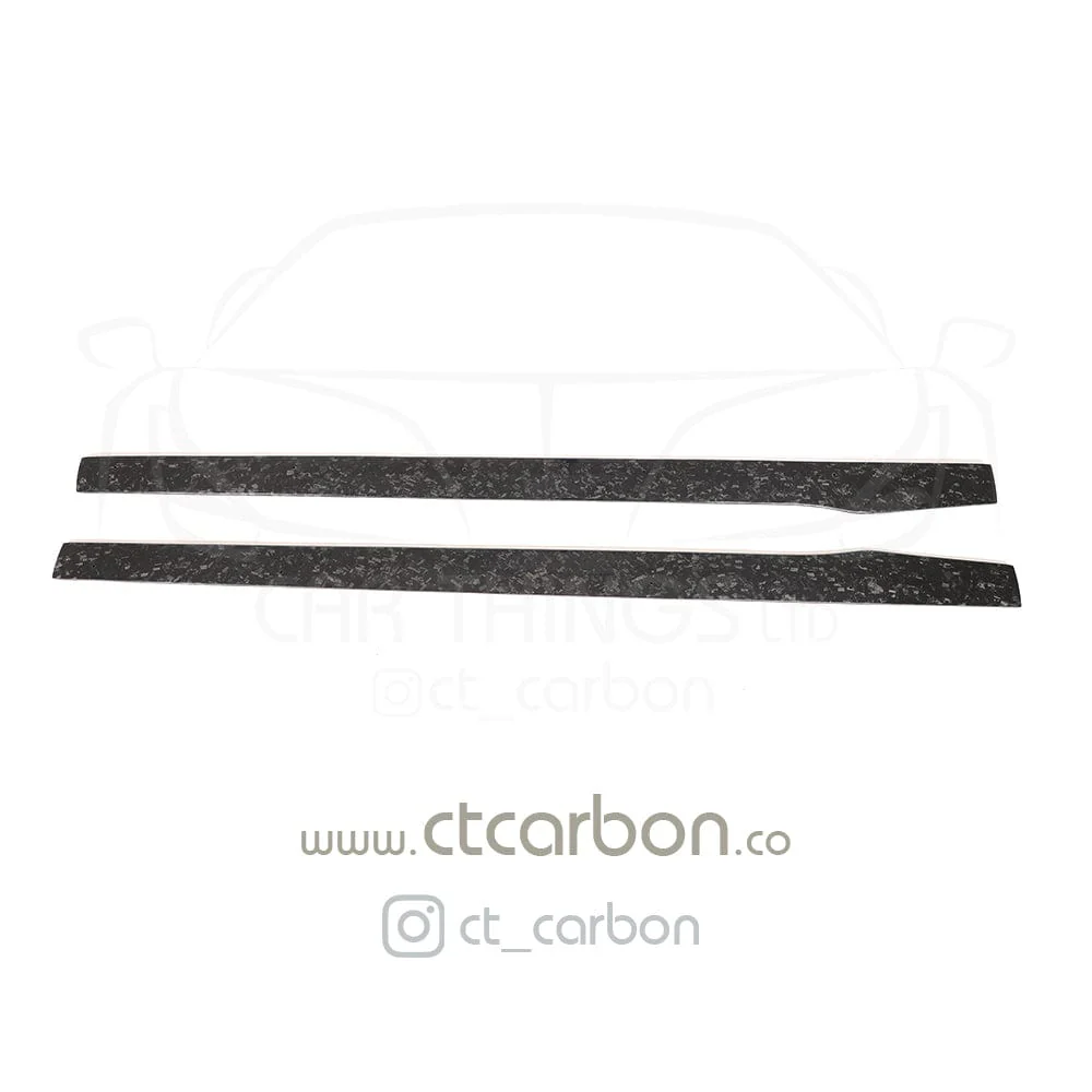 MERCEDES C63/C63S W205 COUPE & SALOON FORGED CARBON FIBRE SIDE SKIRTS - V2