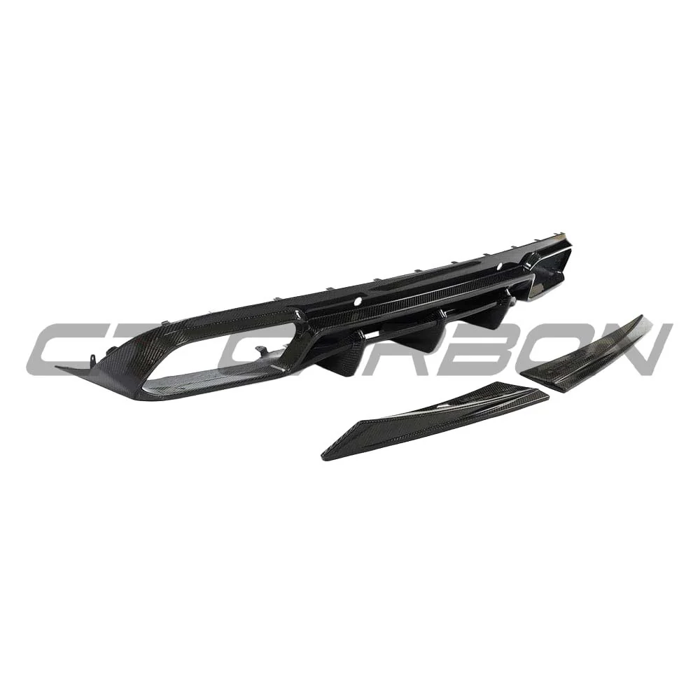 MERCEDES W205 C63 FACELIFT COUPE/CONVERTIBLE 2DR CARBON FIBRE DIFFUSER V2 - CT DESIGN - Image 8