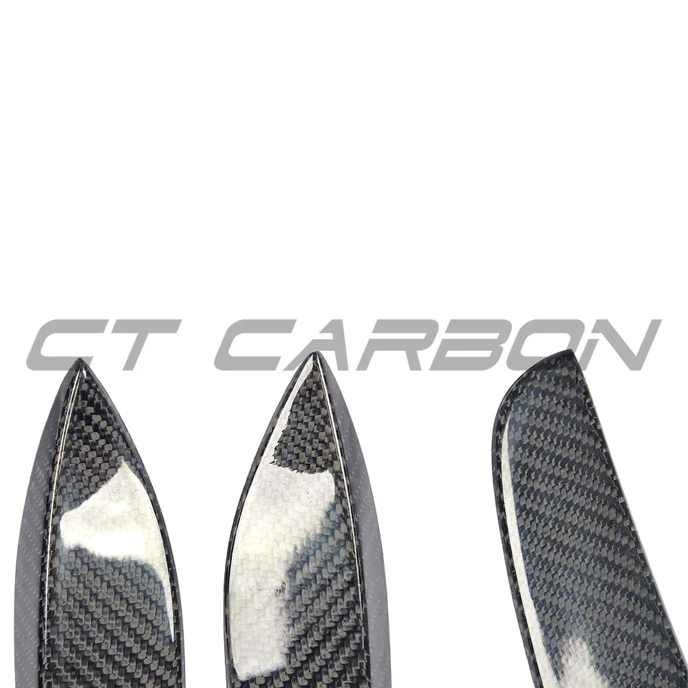 MERCEDES W205 C63 & C63S FRONT BUMPER CARBON FIBRE CANARDS / FINS - Image 4
