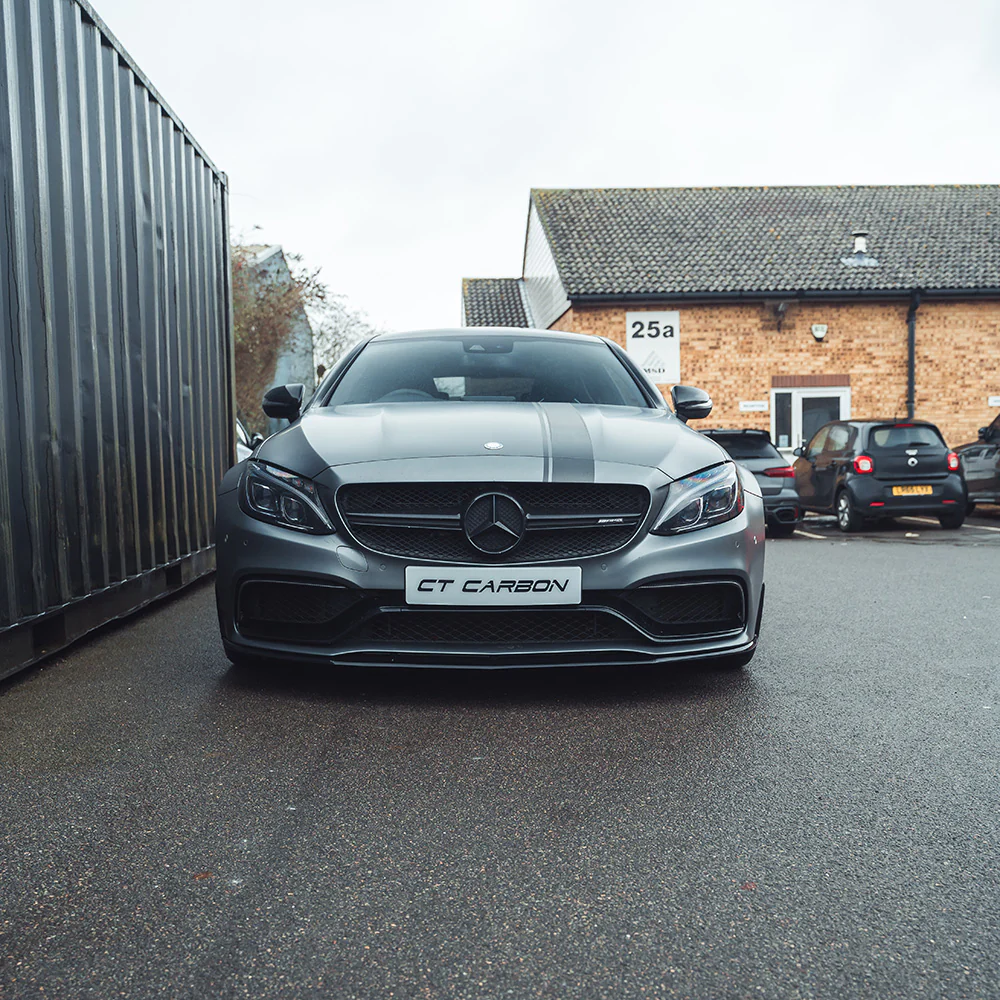MERCEDES W205 C63 COUPE 2015-2018 GLOSS BLACK SPLITTER - V1 - Image 12