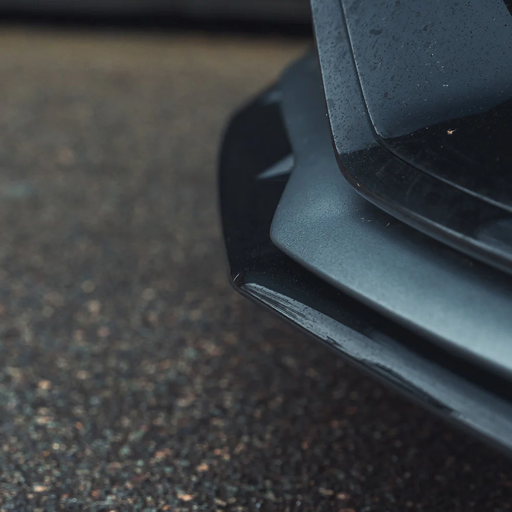 MERCEDES W205 C63 COUPE 2015-2018 GLOSS BLACK SPLITTER - V1 - Image 5
