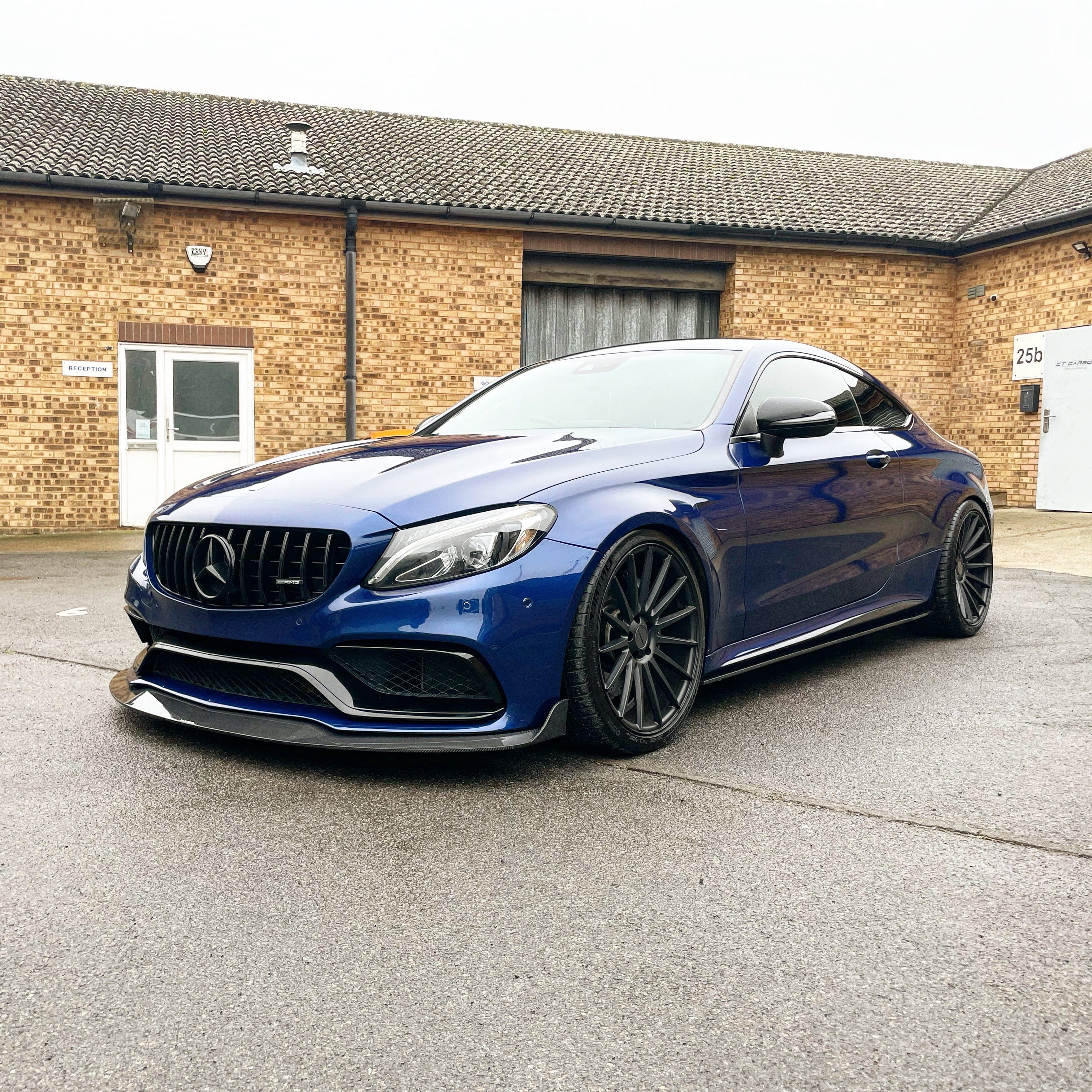 MERCEDES W205 C63 COUPE/CONVERTIBLE CARBON FIBRE SPLITTER - V3 - CT DESIGN - Image 2