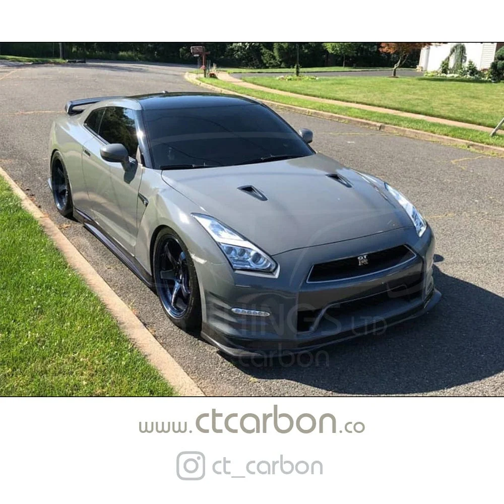 NISSAN GTR R35 CARBON FIBRE BONNET HOOD SCOOPS - Image 2