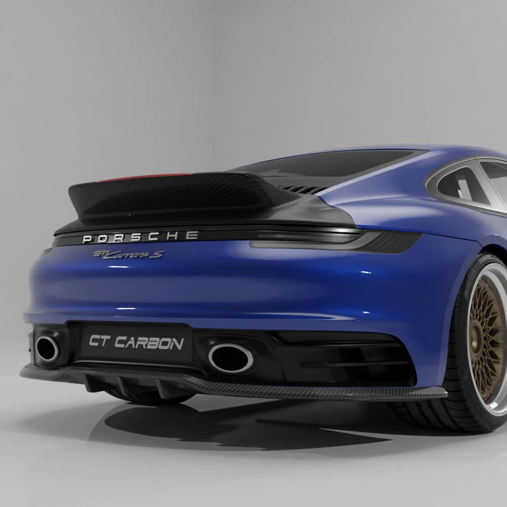 PORSCHE 911 (992.1 & 992.2) CARRERA 2019-2024 CARBON FIBRE DUCKTAIL SPOILER REPLACEMENT - V2 - CT DESIGN - Image 5
