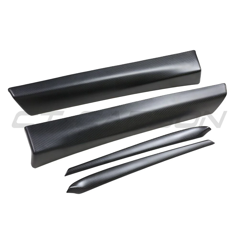 TESLA MODEL 3 2017-2023 MATTE CARBON FIBRE INTERIOR DOOR PANEL TRIM ADD ON - Image 6