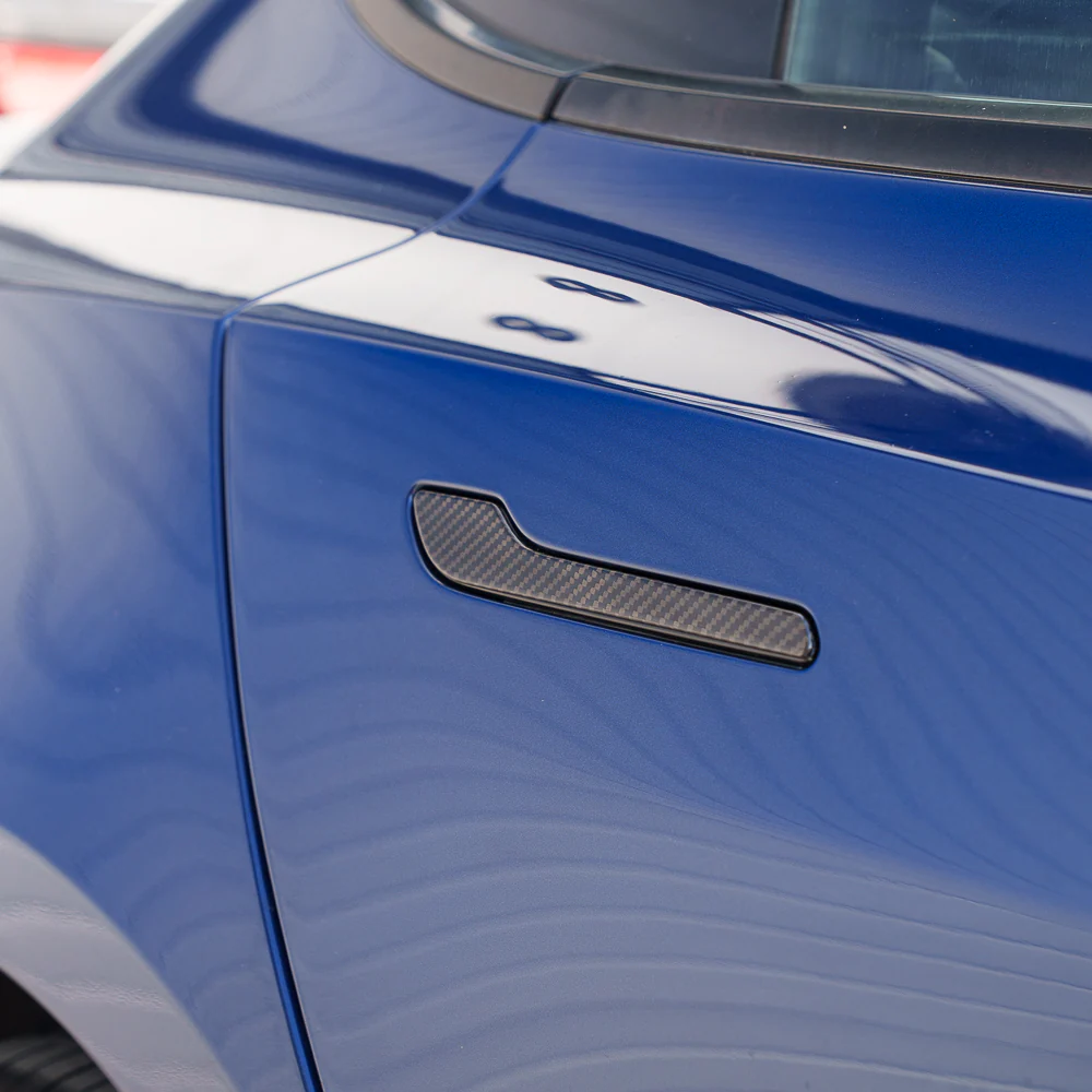 TESLA MODEL 3 & Y 2017+ CARBON FIBRE HANDLE COVERS - Image 2